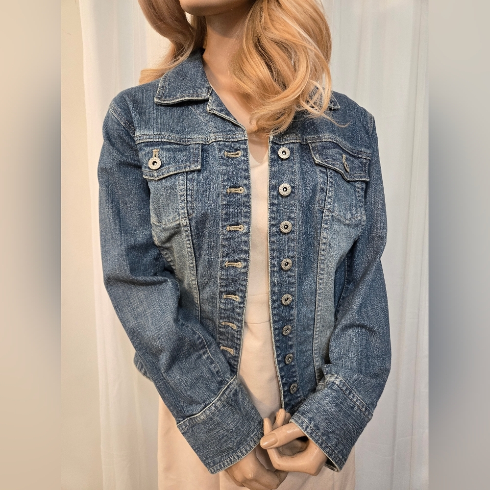Chico's Classic Blue Denim Jean Jacket